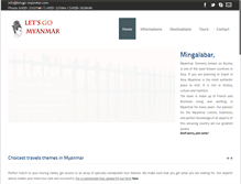 Tablet Screenshot of letsgo-myanmar.com
